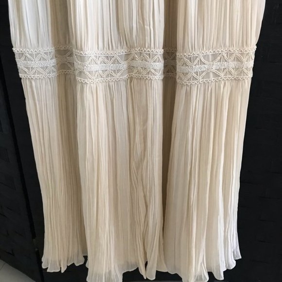 Massimo Dutti  ivory embroidery  maxi dress - Picture 6 of 6